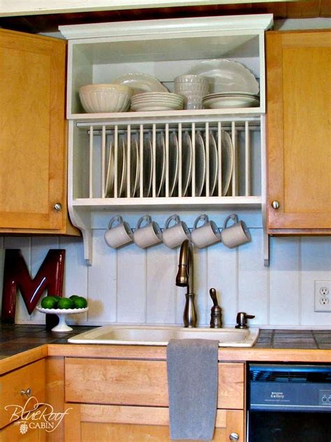 plate rack over kitchen cabinet